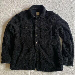 Vuori Men's Black Fleece Shirt Jacket